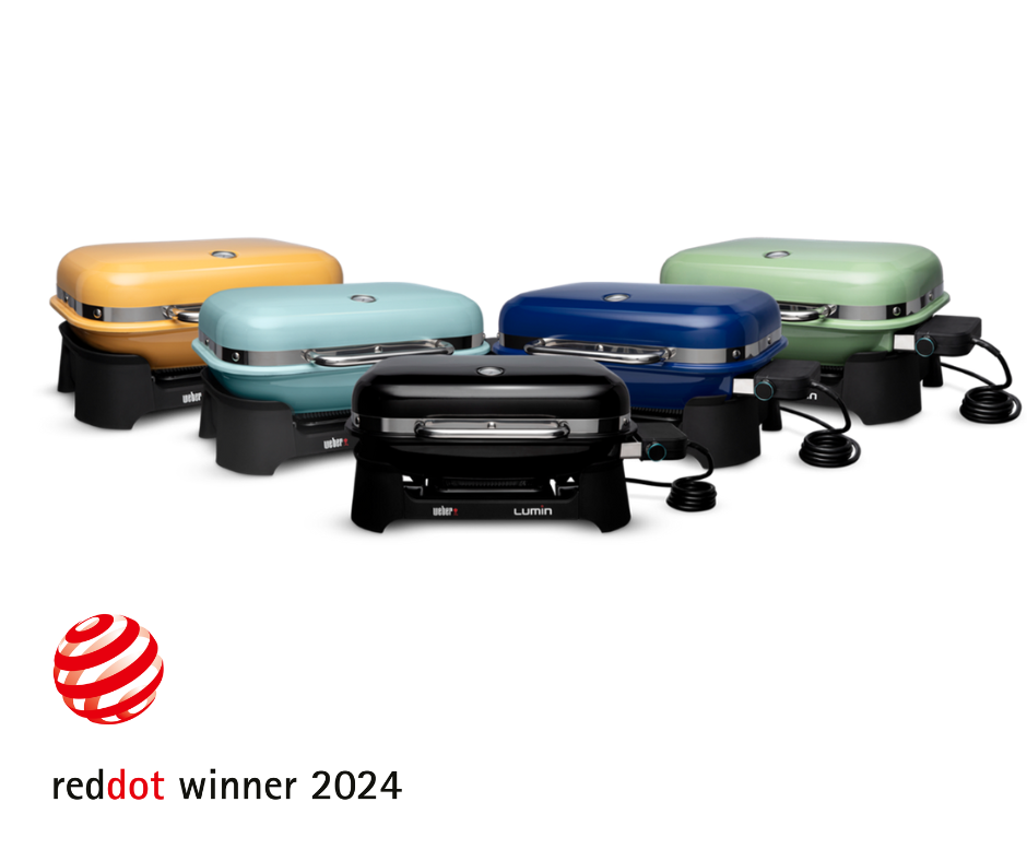 IL BARBECUE ELETTRICO WEBER LUMIN OTTIENE IL
 PRESTIGIOSO RED DOT AWARD PER IL DESIGN DI PRODOTTO